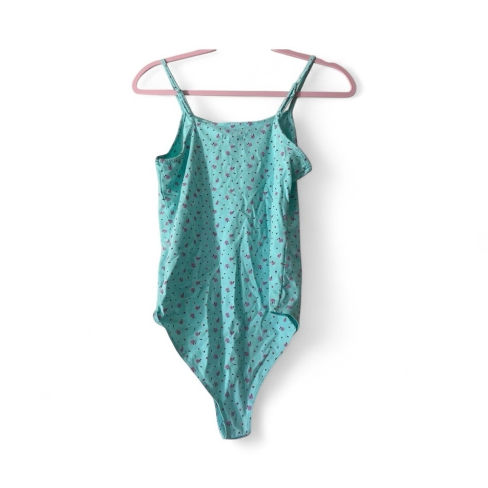 Wild Fable Teal Floral Bodysuit - Picture 2 of 2
